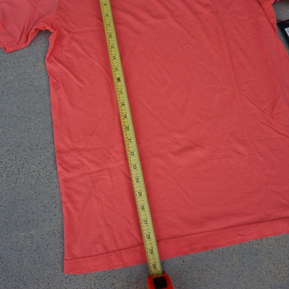 RVCA Shirt Mens Medium Orange/Pink Midweight Embroidered Letters - Picture 4 of 6